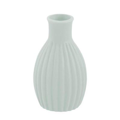 13334 mini vase ceramique strie vert olive sauge