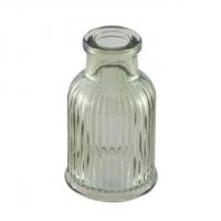 13336 mini vase verre strie vert olive sauge