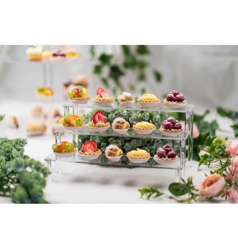 13364 decoration support plexi a cupcakes mignardises escalier 3 marches