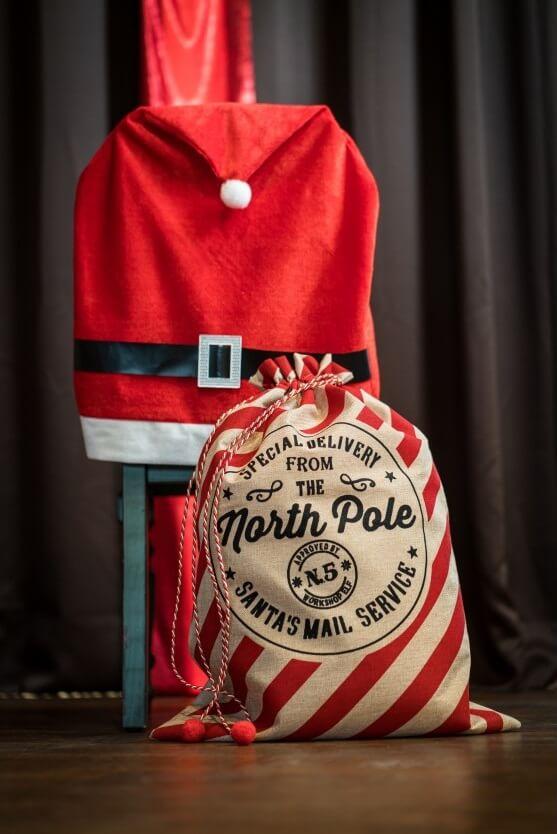 13599 sac hotte de noel effet jute