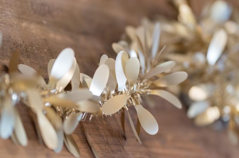 13602 decoration guirlande doree or metallique noel libellule