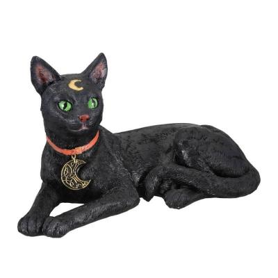 13645 decoration halloween chat mystique noire resine