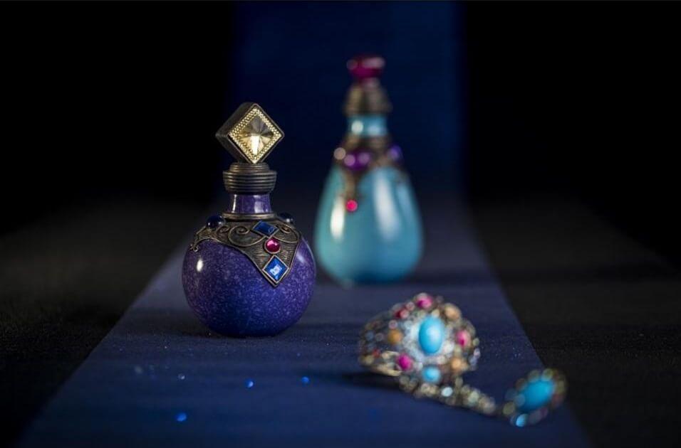 13661 decoration halloween flacon polyresine potion violet sorcellerie sorcier sorciere