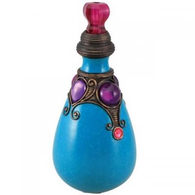 13662 decoration halloween flacon polyresine potion bleu sorcellerie