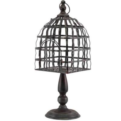 13731 decoration fete halloween cage a oiseaux sur pied