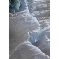 13867 decoration chemin de table gaz bleu acier 90cm x 3m