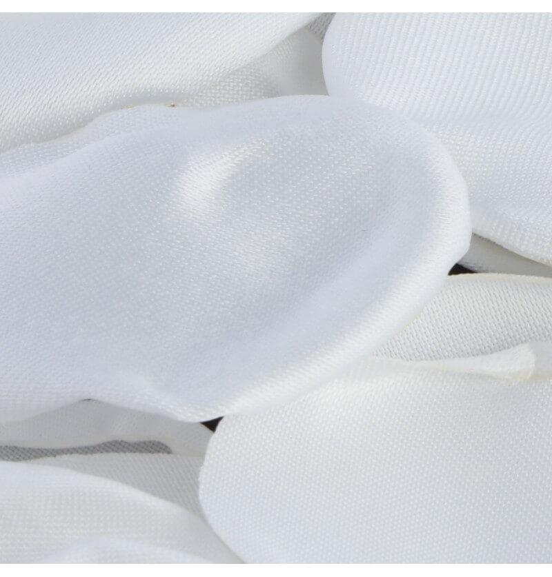 13913 decoration petale de rose blanche tissu satin