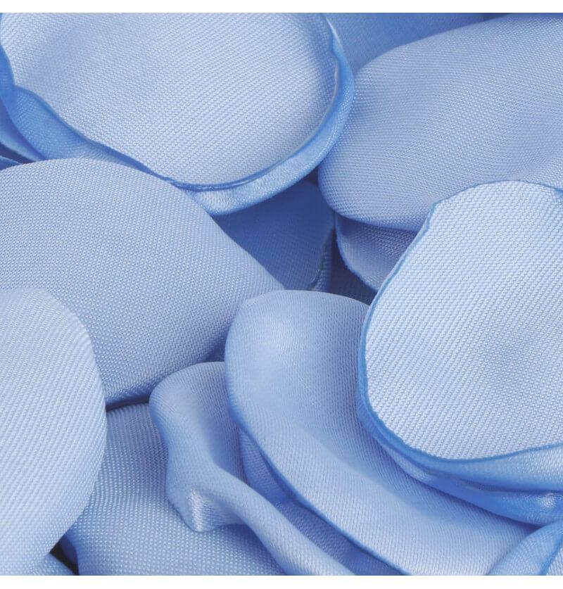 13913 decoration petale de rose bleu ciel tissu satin