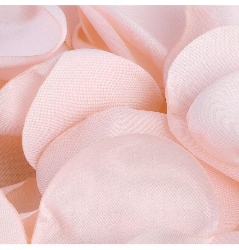 13913 decoration petale de rose rose pastel tissu satin