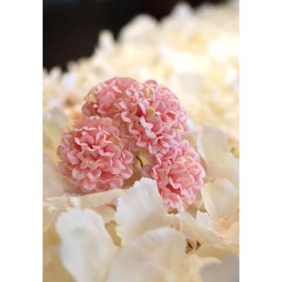13915 decoration mini fleur hortensia rose