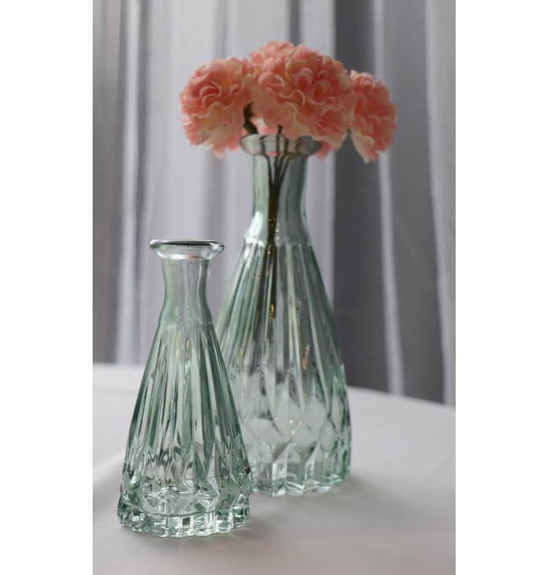 13919 centre de table mini vase alexandrine verre vert sauge