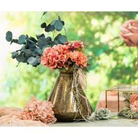 14046 fleur decorative tete hortensia rose poudre 20cm x 11cm 