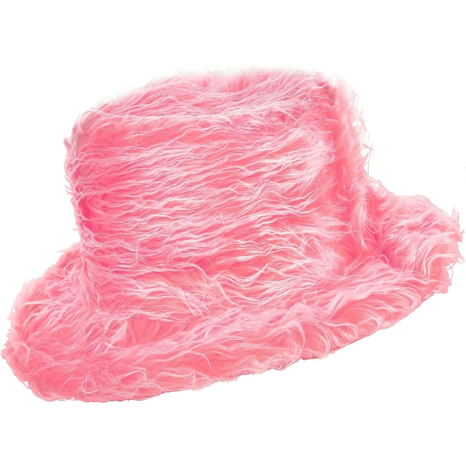 144803 chapeau rose adulte en peluche