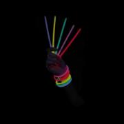 15 Bracelets fluorescents lumineux pour animation de soirée de fête REF/14614