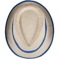 14627 chapeau de paille borsalino adulte bleu