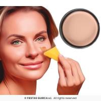 15626 maquillage fard gras avec eponge chair nude