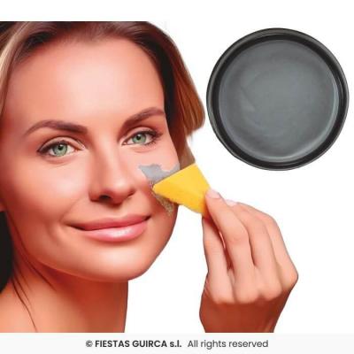 15630 maquillage fard gras avec eponge argent