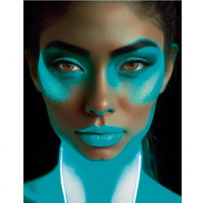 15659 tube creme maquillage bleu fluo