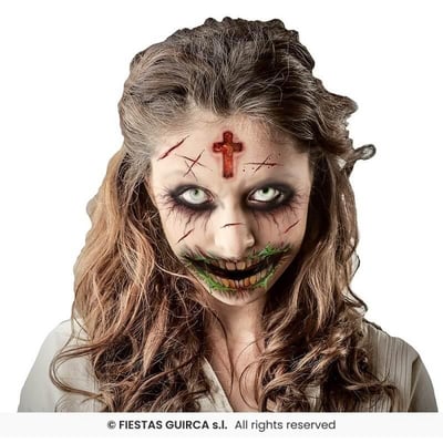 15723 magasin pas de calais maquillage halloween tatouage adhesif mort vivant zombie