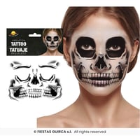 15836 boutique pas de calais maquillage halloween tatouage adhesif squelette