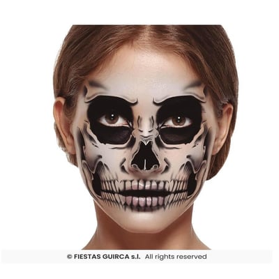 15836 magasin pas de calais maquillage halloween tatouage adhesif squelette