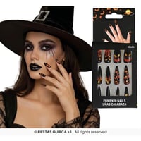 15952 boutique pas de calais halloween maquillage faux ongles strass citrouille