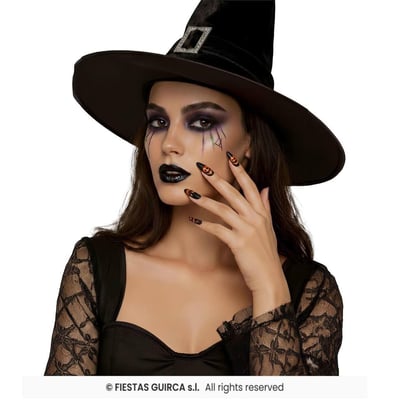 15952 magasin pas de calais halloween maquillage faux ongles strass citrouille