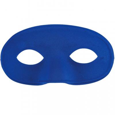 1 Loup Domino adulte bleu en tissu avec élastique REF/16160