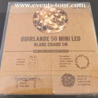 1662 guirlande 50 mini led blanc chaud 5m