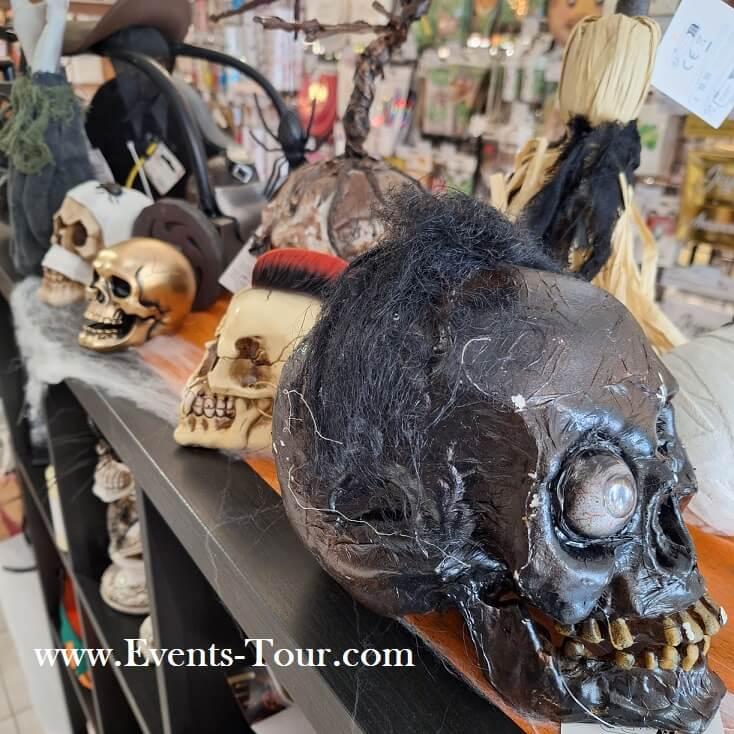 17111 decoration halloween tete de mort momie