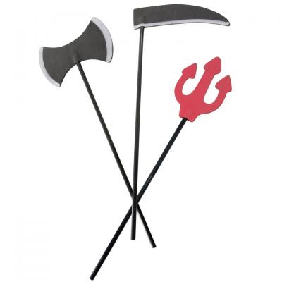 17250 arme halloween accessoire deguisement faux hache trident de diable