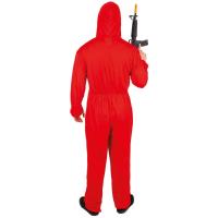 18044 taille l xl costume deguisement adulte braqueur rouge combinaison