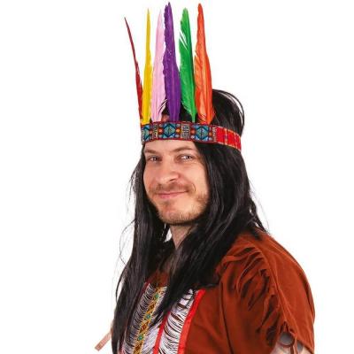 18650 accessoire de deguisement bandeau indien 6 plumes