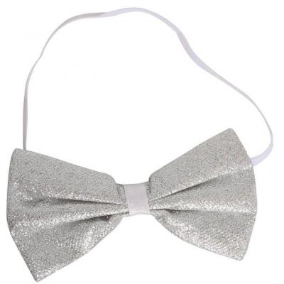 18805 accessoire de deguisement argent noeud papillon