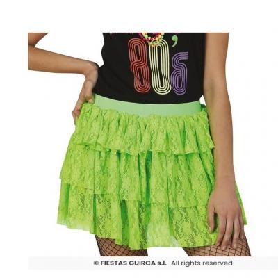 18940 accessoire de deguisement annees 80 jupe vert fluo