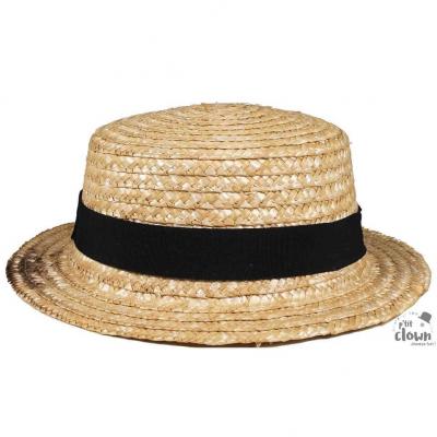 19080 chapeau de canotier adulte en paille
