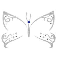191501 maquillage decoration art visage papillon paillete