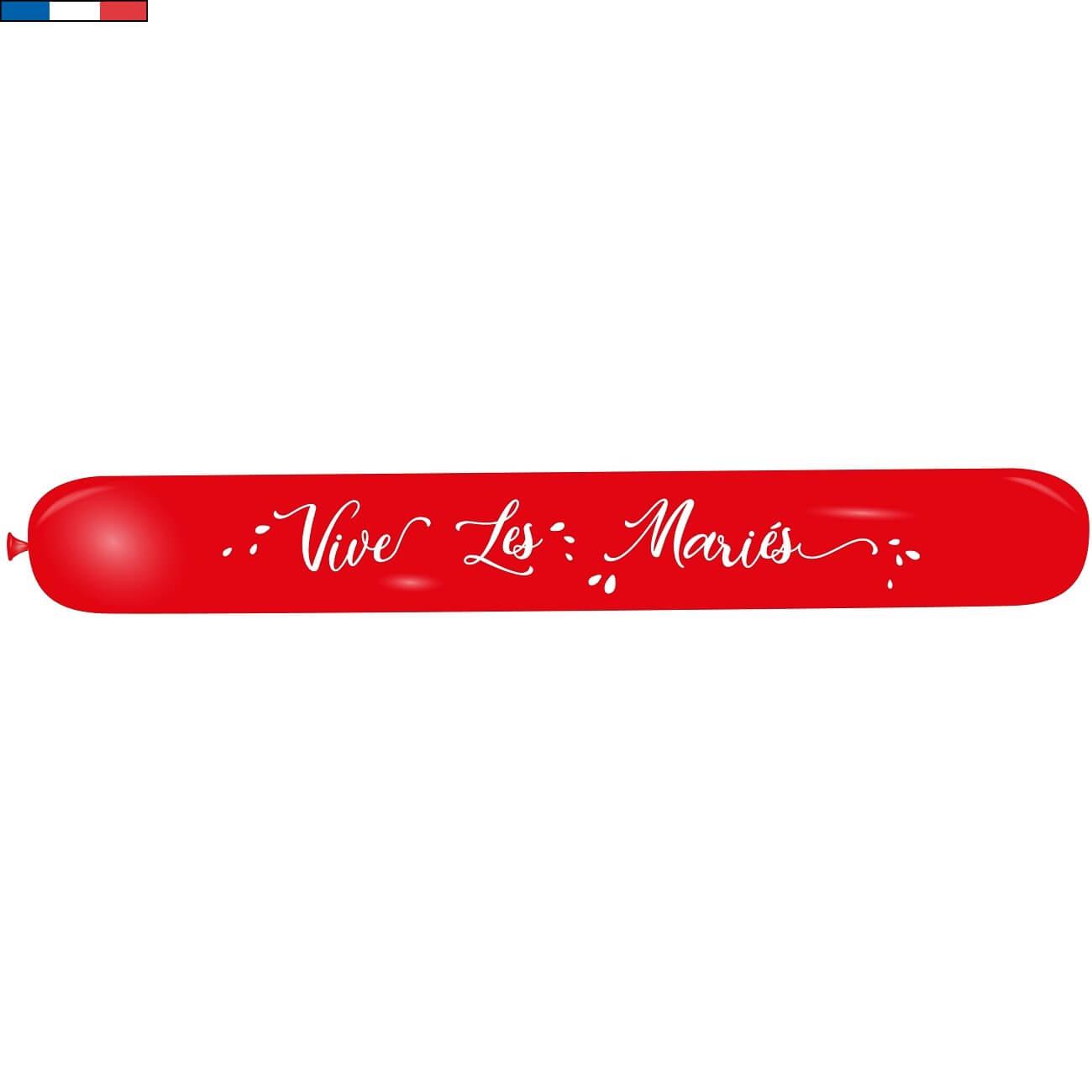 19810 ballon banniere latex rouge mariage vive les maries