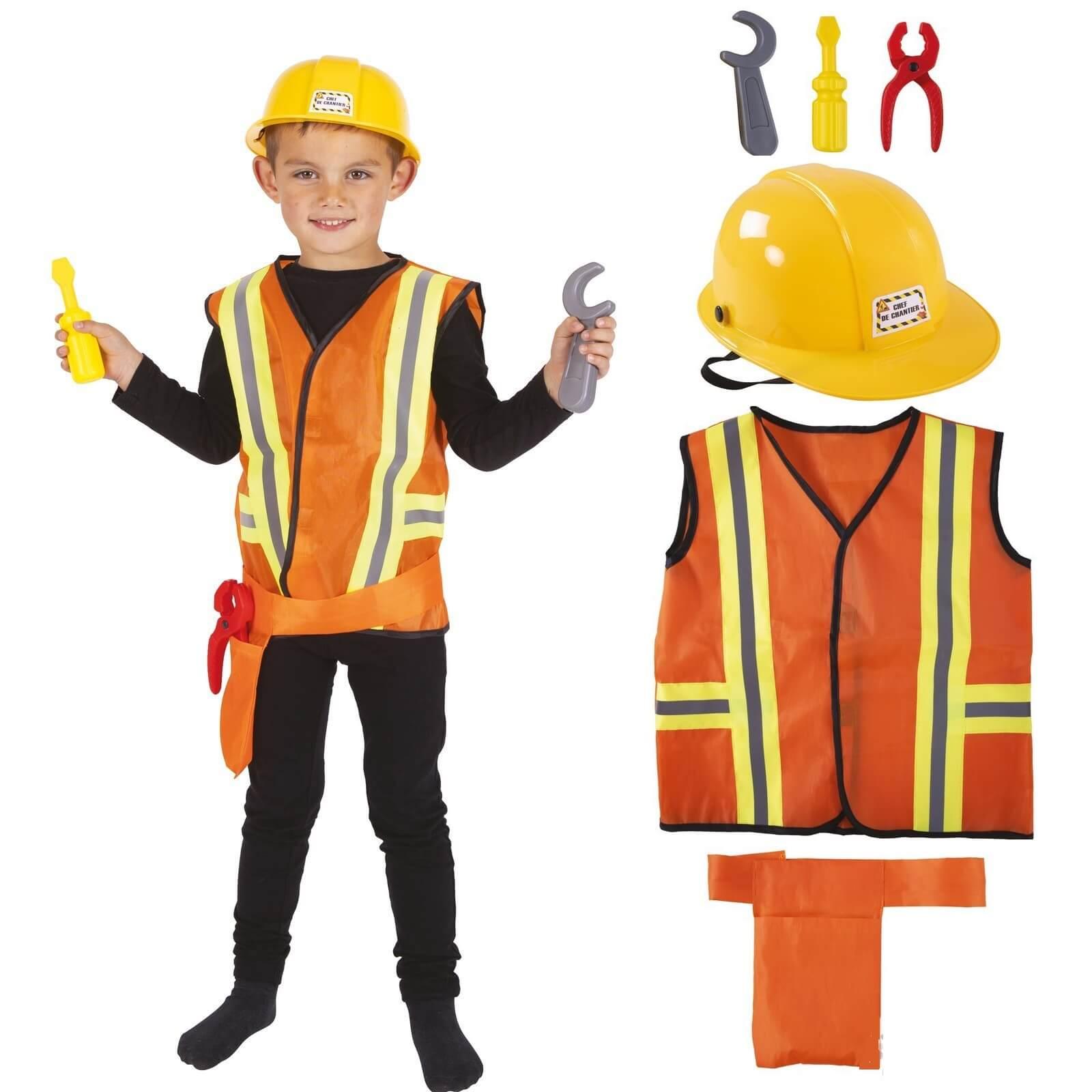 21009 accessoire de deguisement enfant chef de chantier