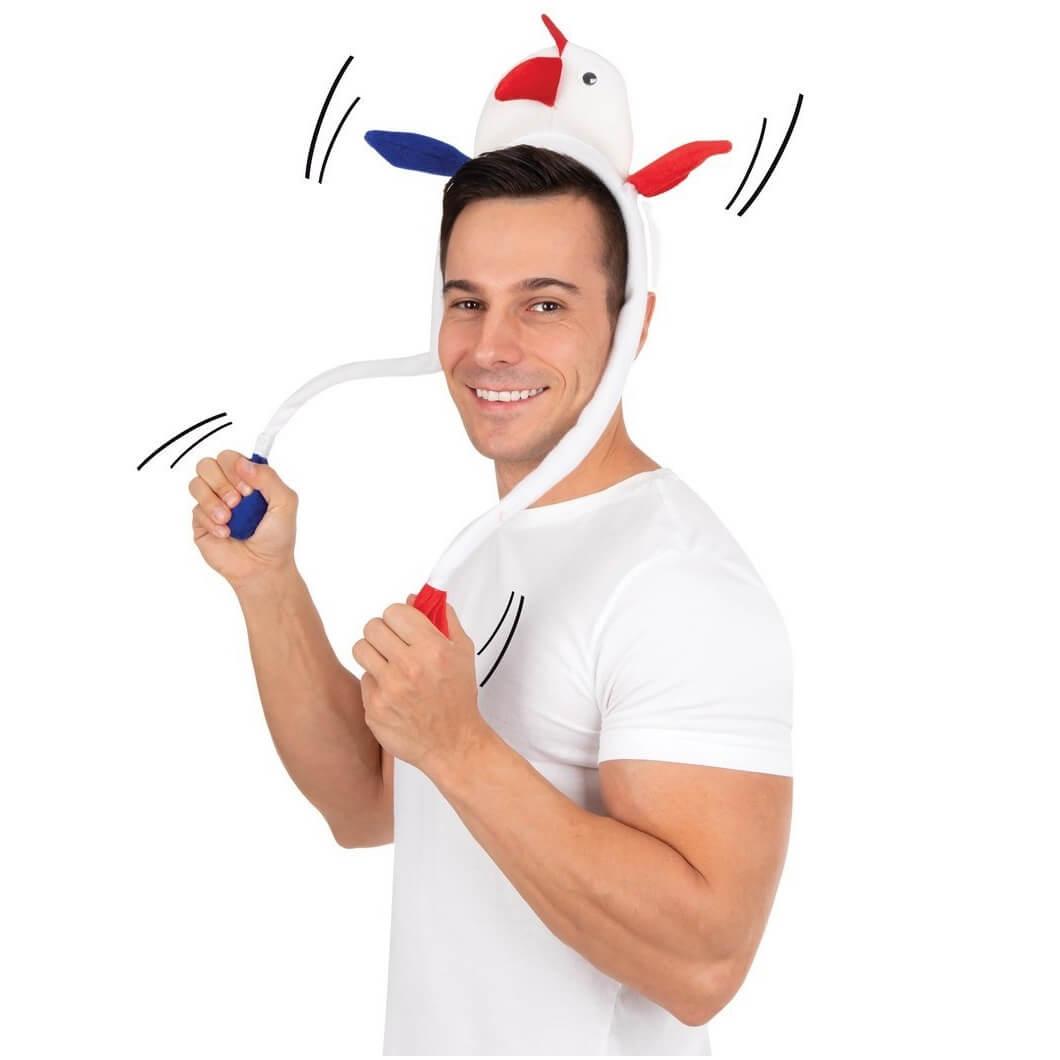 21073 chapeau festif coq tricolore france bleu blanc rouge