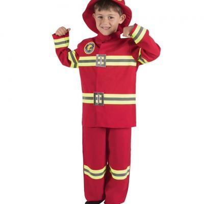 21087 taille 5 6 ans costume deguisement enfant pompier rouge