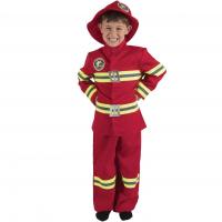 21089 taille 10 12 ans costume deguisement enfant pompier rouge