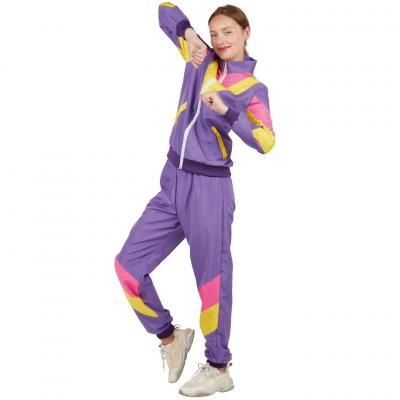 Costume Années 90 en survêtement violet S/M REF/21120 (Déguisement adulte femme)