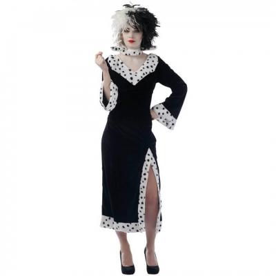 Costume femme cruelle noir et blanc (sans perruque) REF/21139 (Déguisement adulte taille L/XL)