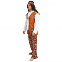 21158 taille s m deguisement hippie homme multicolore