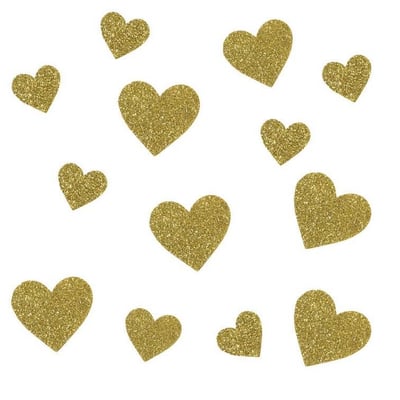 21222 magasin pas de calais decoration confettis de table coeur paillete dore or