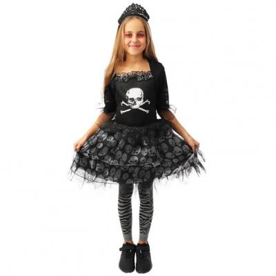 Costume Pirate en tutu 7/9 ans REF/22008 (Déguisement Halloween enfant fille)