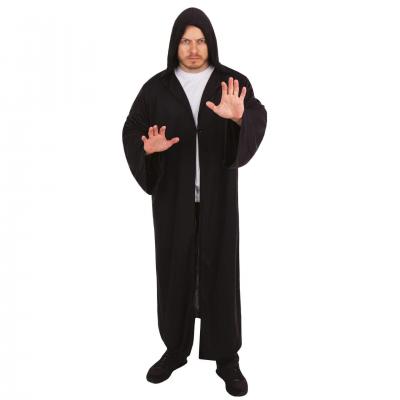 Costume adulte homme noir avec cape de sorcier pour la fête d'Halloween (x1) REF/22160