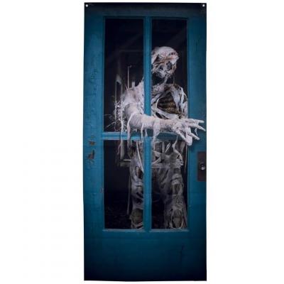 1 Toile Zombie pour décoration de porte d'Halloween 80 x 180cm REF/22215