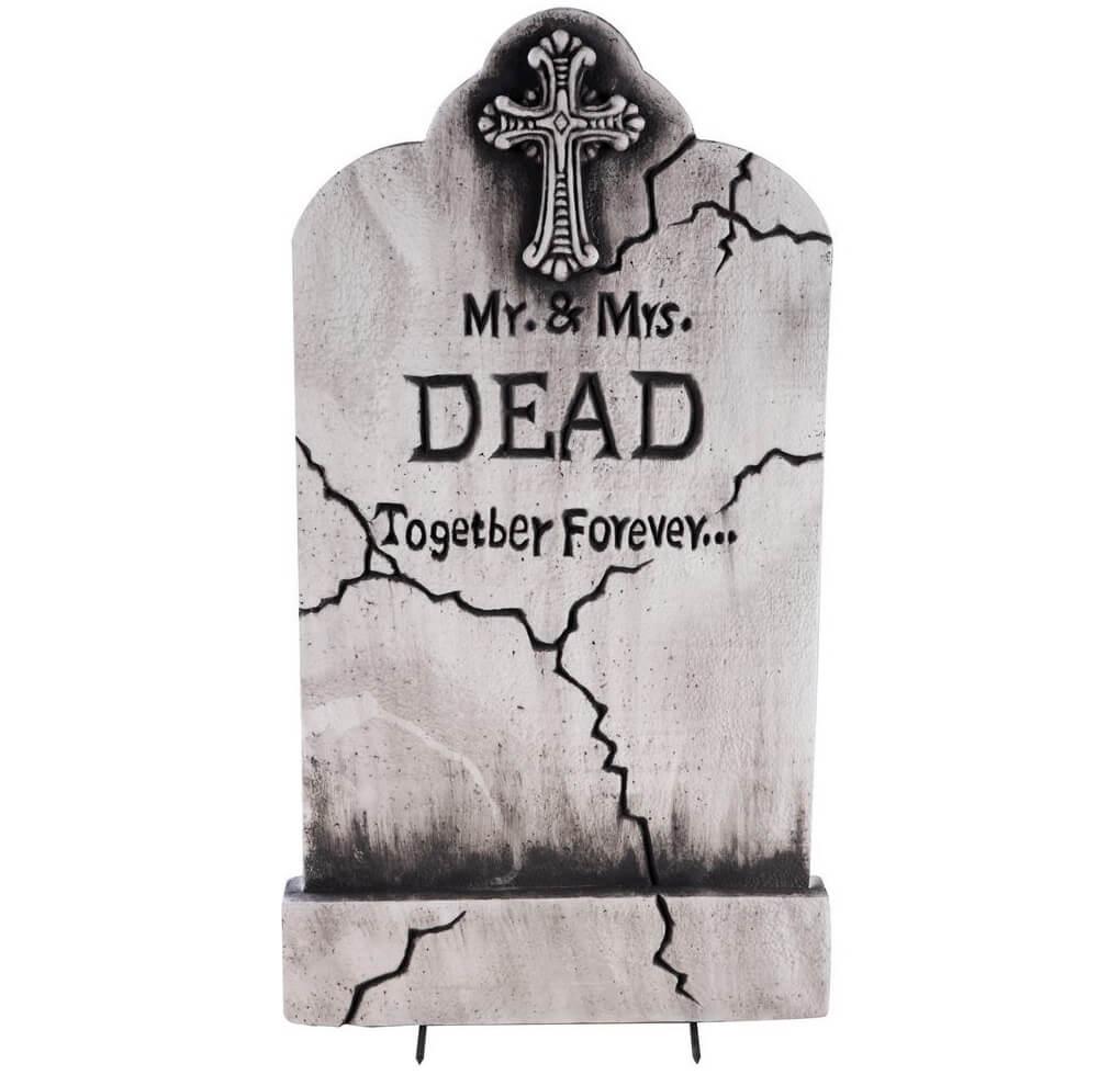 22258 decoration halloween pierre tombale mr et mrs dead